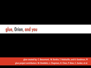 Title slide: glue, Orion, and you
