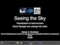 Simons Title Slide: Seeing the Sky: Visualization & Astronomers
